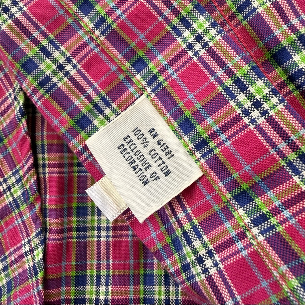 Ralph Lauren Mens XL Pink Plaid Long Sleeve Pony Button Casual Dress Shirt - Picture 12 of 15